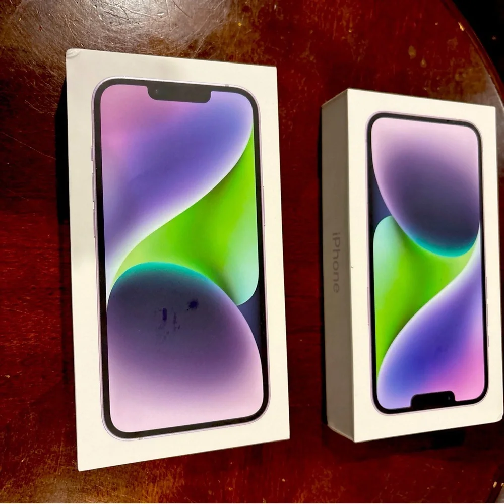 Lot of 2 Original Box for Apple iPhone 14 - Space Pink